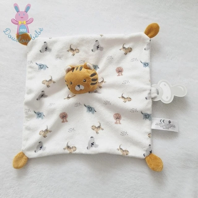 Doudou plat Tigre orange blanc animaux sauvages SIMBA  (état neuf) 3 dispos