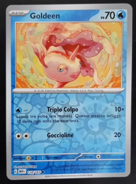 Pokemon 151 Conjunto Mew It Ita 004/165 Charmander Raro Holo Reverso