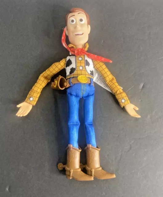 Disney Pixar Toy Story Wood Pull String Talking Doll 12" No Hat