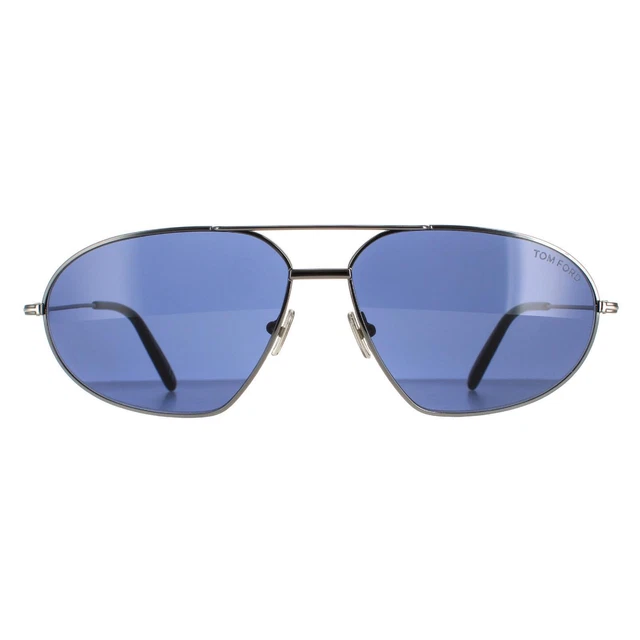 Tom Ford Sunglasses Bradford FT0771 08V Shiny Gunmetal Blue