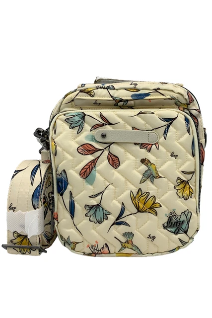 Lug RFID Crossbody with Charm Bar Skeeter Hummingbird Floral