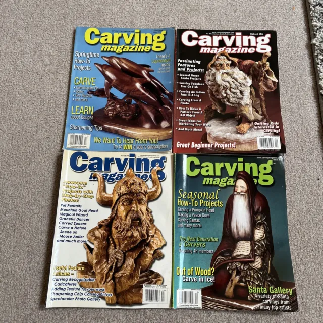 Carving magazine set of 4 spring 2006, january 2004, january 2006, october 2003.