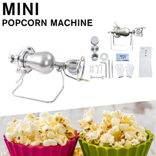 Mini Popcorn Maker Hand-cranked Cannon Corn Popper Corn Puffing Ma NEW！