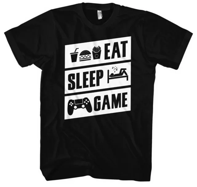 T-shirt uomo Eat Sleep Game Play Staion | console gioco gioco gioco Xbox