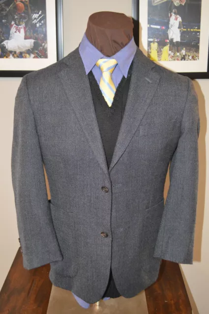 NWOT Ralph Lauren men's 2btn gray weave patch pocket wool blazer sport coat 39S 2