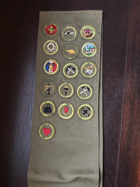 Vintage Boy Scouts Of America Sash Merit Badges BSA VTG Nice