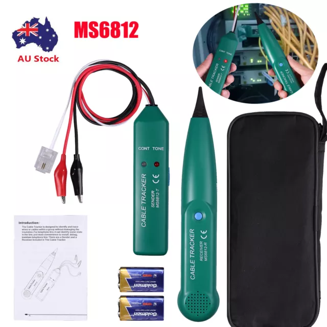 MS6812 Cable Tracker Tone Generator Probe Finder Network Wire Tester Tracer Kit