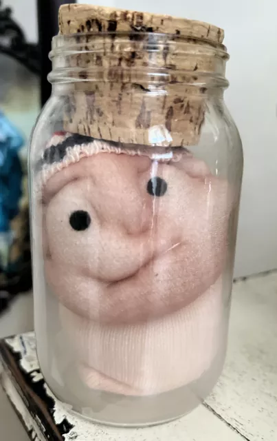 Vintage Weird & Strange Pickled People Glass Jar Nylon Pantyhose Dolls 1978