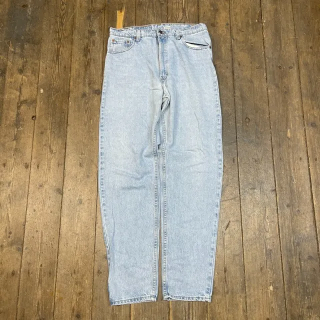 Levis 550 Jeans 90s Denim USA Vintage Pants Trousers, Washed Blue, Mens 36”
