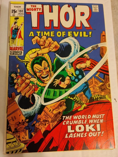 THOR #191 - FN/VF  1st app of Durok the Demolisher - 1971 Marvel Comics Stan Lee