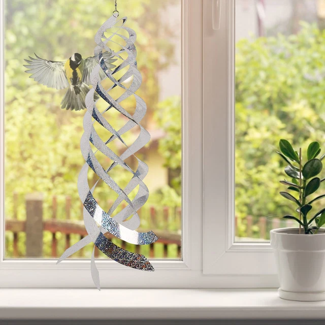 1/3PCS BIRD REPELLENT Spiral Reflectors Hanging Reflective Birds ...