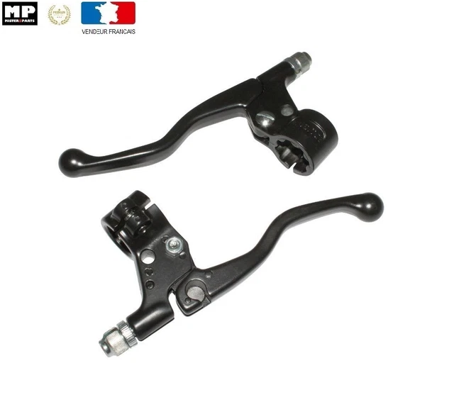 Paire de levier de frein Cour Universel Pour Cyclo Cyclomoteur Mobylette Noir