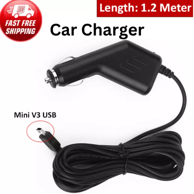 Car Charger Mini Usb Cable For Tomtom Go,Live,Via,One,Xxl,Rider Start,Sat,Nav