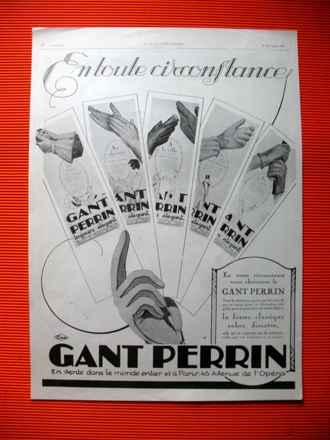 Perrin Press Advertisement Glove In All Circumstances Always Elegant Ad 1924