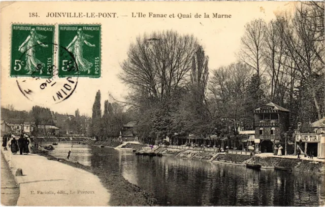 CPA Joinville-le-Pont L'Ile Fanac and Quai de la Marne FRANCE (13399495)