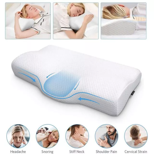 Memory Foam Kopfkissen Nackenkissen Orthopädisch Nackenstützkissen Schlafkissen