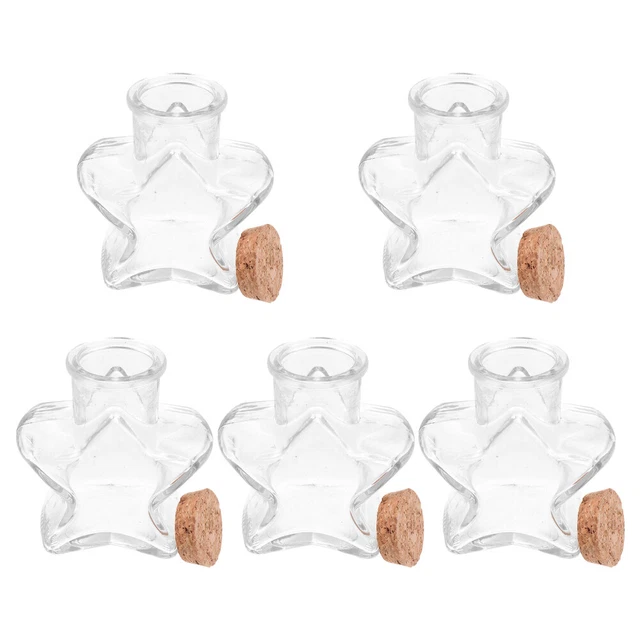 5 Pcs Mini Bocaux En Verre Avec Bouchon Bouteille Claire Recuerdos De Boda