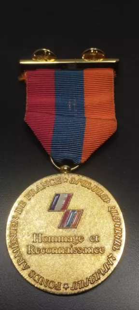 Z23M)  Belle médaille civile FOND ARMENIEN DE FRANCE french medal