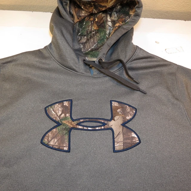 UNDER ARMOUR STORM1 HUNT HUNTING HOODIE HOODED SWEATSHIRT Sz Mens XL Camo Logo