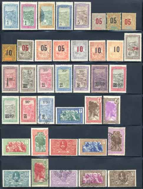 Madagascar français 1896-1944 meilleure collection comme neuf et d'occasion CV 337,45 $ 3
