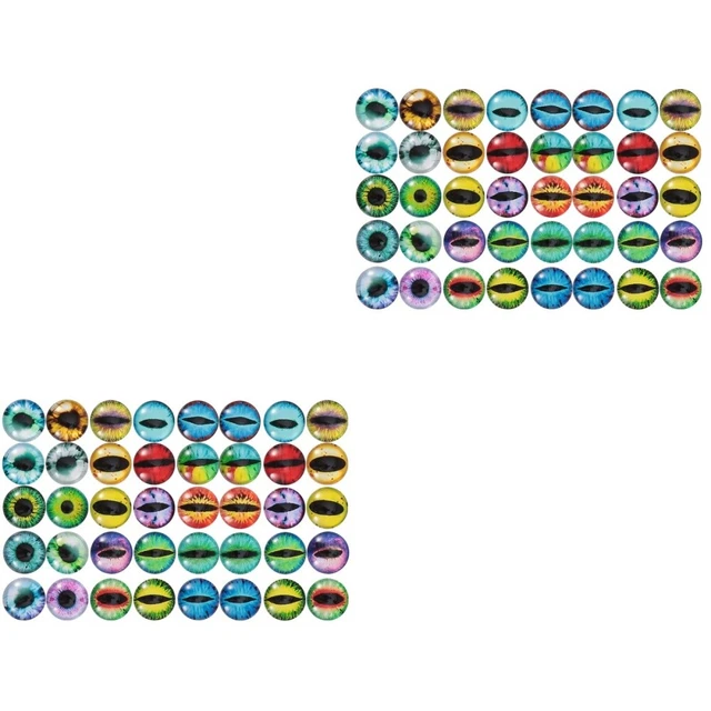 2x Flatback Dome Cabochons Runde Glas Kiesel Glas Flatback Cabochons