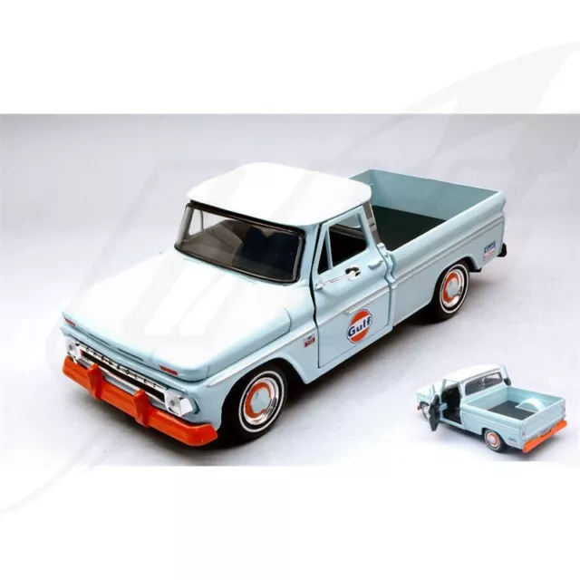 FR- MotorMax CHEVROLET C10 FLEETSIDE PICK UP 1966 GULF 1:24 - MTM79648