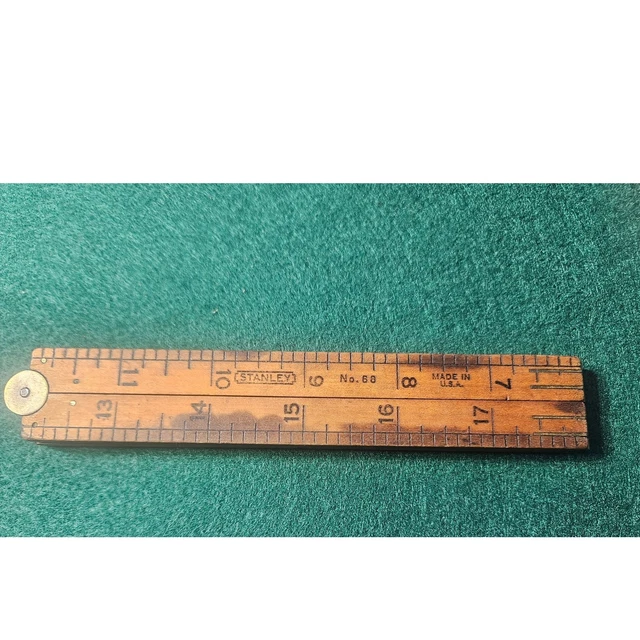 VINTAGE STANLEY NO. 68 Wooden Folding Rule, Ruler, 24 Inches, Boxwood ...