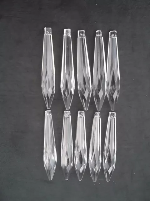 10 lovely glass icicle chandelier drops(D277)