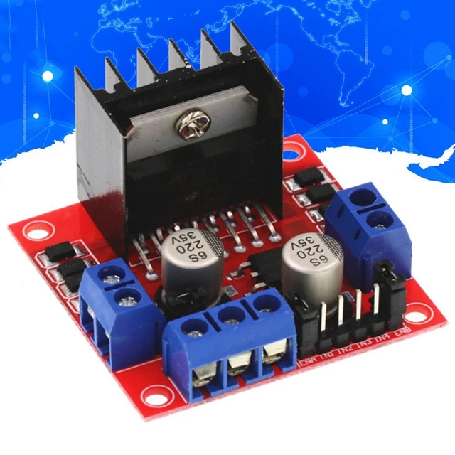 DUAL H BRIDGE Motor Driver for Arduino L298N Dual Module with 2A ...