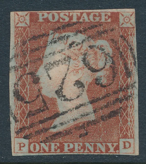 GB 1841 SG8 PENNY RED 1d USED LETTERS PD
