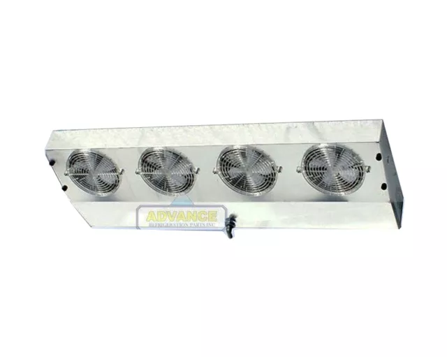 Thin Profile Reach-In Freezer Evaporator 4 Fans Blower 4,100 BTU, 520 CFM, 220V