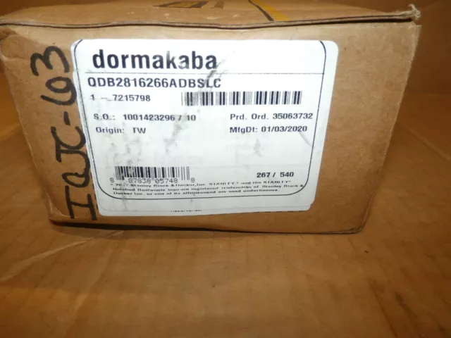 New STANLEY COMMERCIAL HARDWARE Deadbolt Locks, 2 Grade, Cylindrical, Zinc