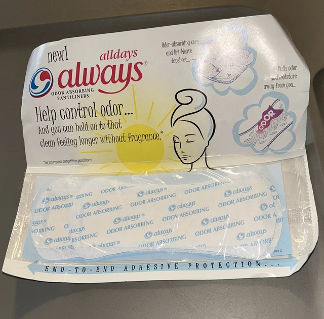 Maxi almohadillas de película absorbente de ordor Always de colección muestra