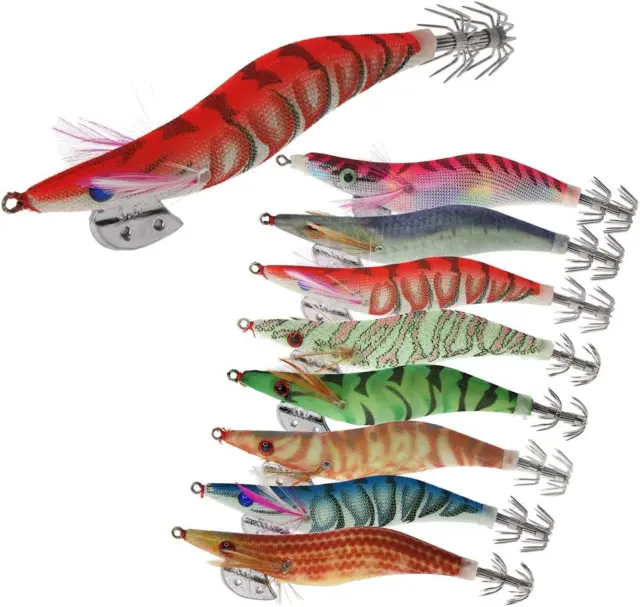 CROCH 8PCS SQUID Jig Hard Fishing Lures Artificial Spinner Lures Kit Jig  Hook Sh $34.95 - PicClick AU