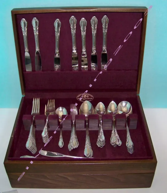 1881 Rogers Enchantment Silverware Chest And Set Silver Plate