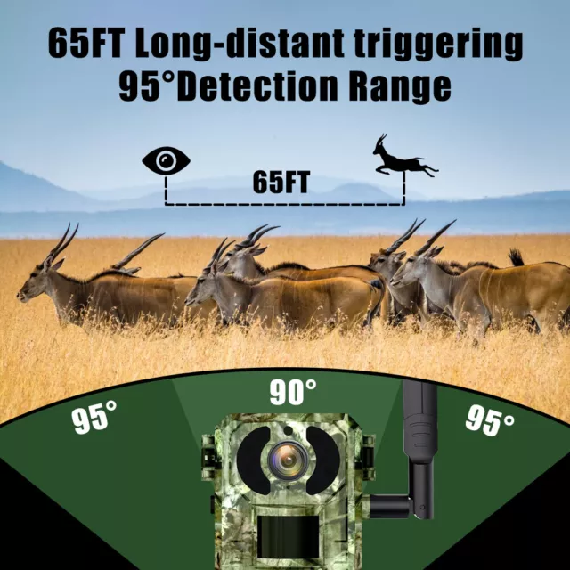 Trail Camera Game Camera with Night Vision Motion Activated 0.2s Trigger Speed 2