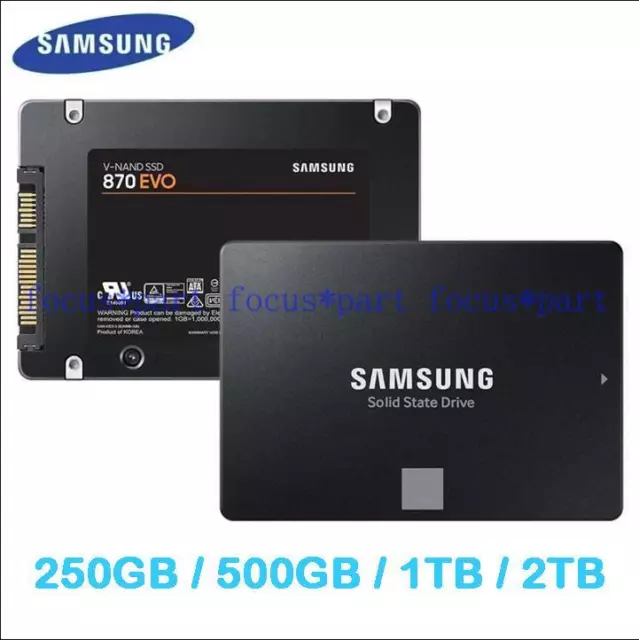 SAMSUNG 2.5 in SSD 870 EVO 1TB 500GB 250GB SATA 3 Solid State für Laptop/Desktop