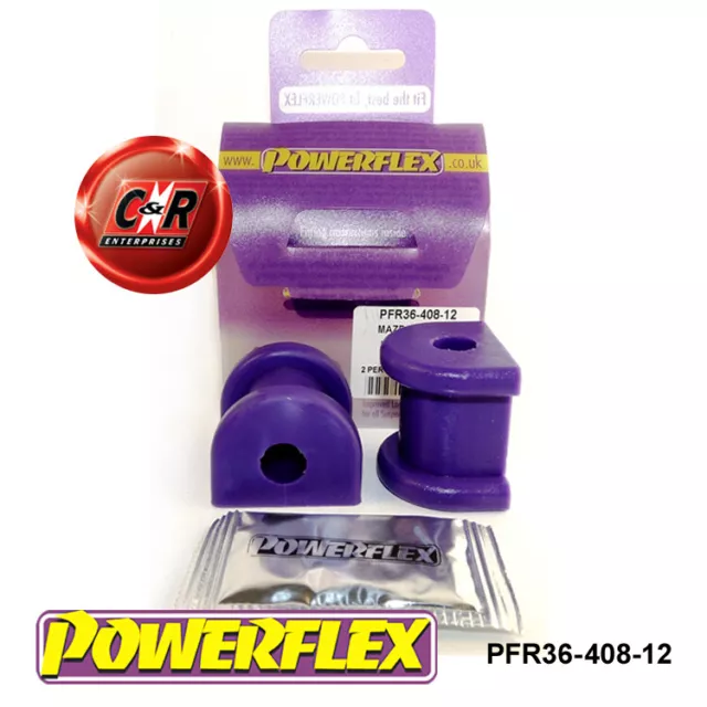 Arrière Powerflex Anti-roll BAR Moyeu 12mm Pour Mazda MX5 Mk3 05 on PFR36-408-12