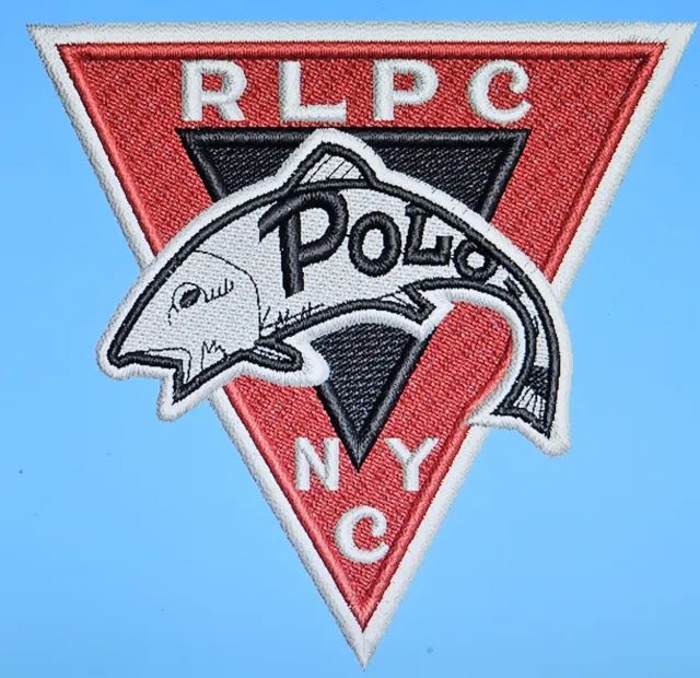 POLO RALPH LAUREN  3" triangular FISH RLPC PATCH (embroidered iron-on) *RARE