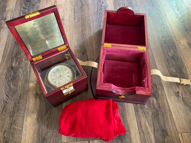 Joseph Sewill 20167 Marine Chronometer Clock & Double Boxes