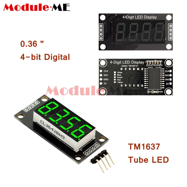 0.36& TM1637 7-SEGMENT 4-Bit Digital Tube LED Green Display Module For ...