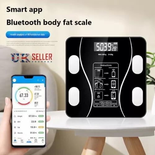 Smart Digital Bluetooth Weight Scale Body Weight BMI Bathroom Scale 180kg