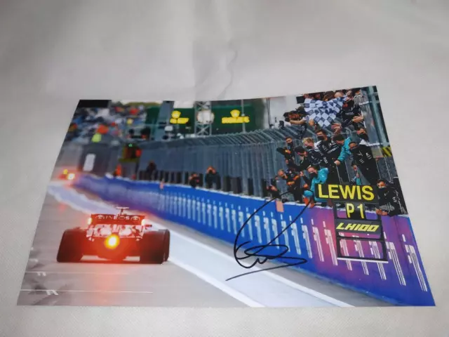 LEWIS HAMILTON RARE SIGNED 2021  AMG MERCEDES F1 20x30 PHOTO