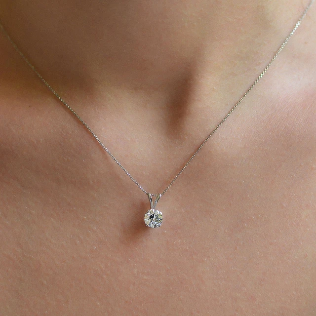 1 ct shop solitaire diamond necklace