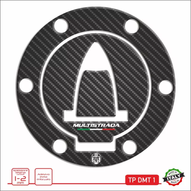 Adesivo tappo benzina resinato 3D DUCATI MULTISTRADA 1200 1260 950 enduro DMT 1