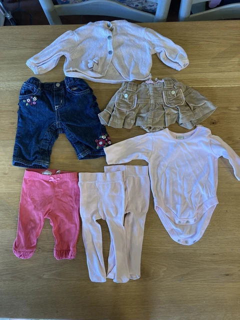 Pacchetto di vestiti per bambina 0-3 mesi include Baby Gap, Next e Monsoon