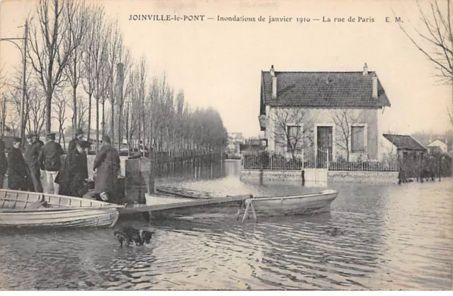 94 - JOINVILLE LE PONT - SAN52219 - Inondations de janvier 1910 - La Rue de Par