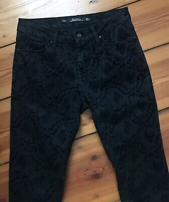 JEANS/pantaloni con jaquardstruktur, Zara Woman, Tg. 34, nero, buono stato