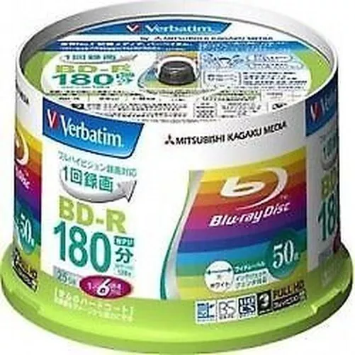 Verbatim blu ray Disque Vierge 6X Vitesse 25 Go Bd-R PRINTABLE Axe VBR130RP50V1