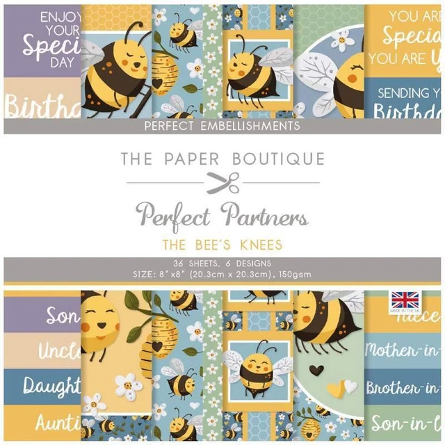 Die Knie der Biene 8 x 8 Verzierungen Pad - Die Papier Boutique